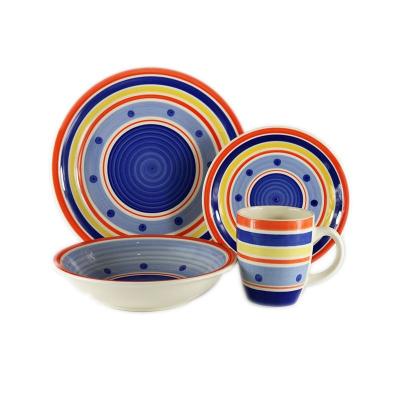 China Disposable Home Use 24 Pcs Muslim Ceramic Dinnerware Sets for sale