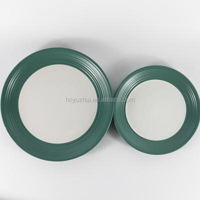 China Disposable Single Color Glazed Dinnerware Ceramic Dish Stock Homeware for sale