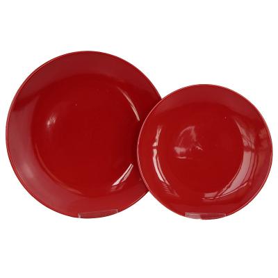 China Disposable with matte red ceramic certificate plate for sale