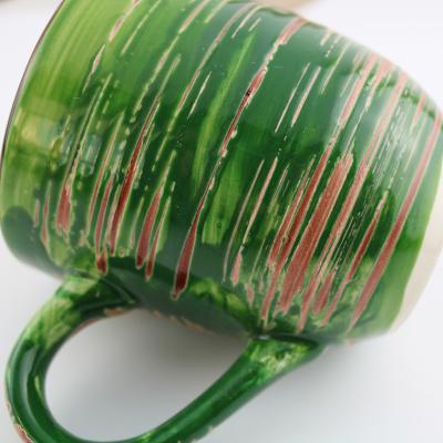 China Sustainable Ceramic Custom Paintable Mug With Handle for sale