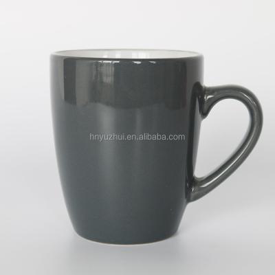 China Color Gloss Logo Antique Coffee 16Oz Large Viable Ceramic Black Mug for sale