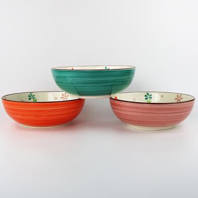 China Handmade Fine Stoneware Disposable Large Ceramic Bowl for sale