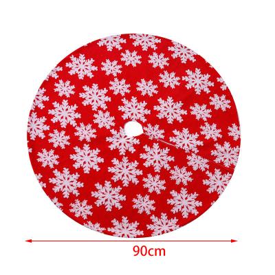 China Flannel Christmas Tree Skirt Snowflake Christmas Tree Apron Christmas Tree Skirt for sale