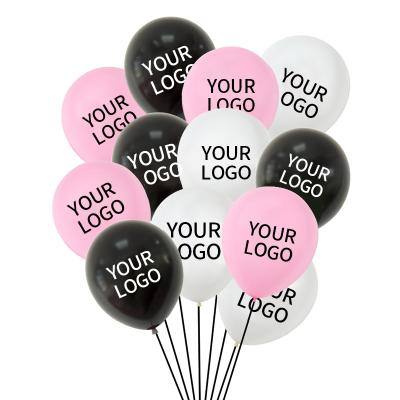 China Advertising Toy Good quality printing logo printed logo round balloon for decoration logo 12inch 10inch latex balloons custom for sale