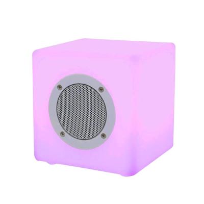 China Modern outdoor waterproof RGB LED light cube chair furniture with bluetooth speakers for garden for sale