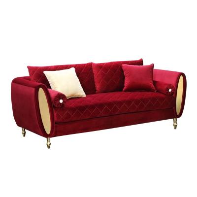 China Other Hot Selling Modern Minimalist Living Room Furniture Sofa Set Velvet Fabric Turkish Sofa for sale