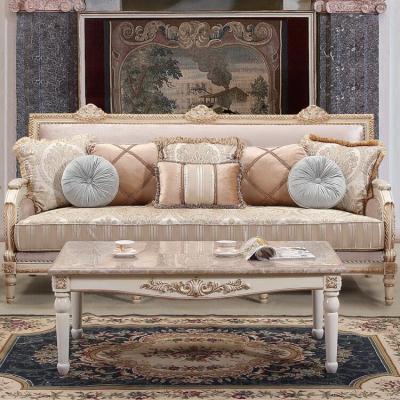 China Other Royal Sofa Sets Wooden Living Room Furniture Antique French Design Fabric Sofa for sale