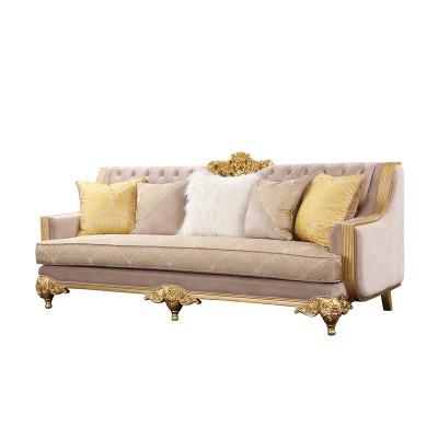 China Other Carved Sofa Set Royal Luxury Design Baroque Furniture Living Room Chair Sofa Set Antique Fabric Sofa for sale