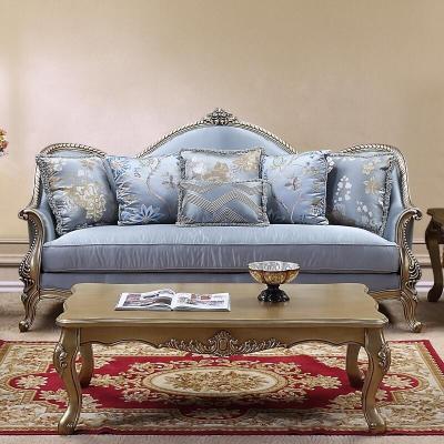 China Other Living Room Sofa Home Furniture Couch Fabric Set Loveseat Antique Sofa French Wooden Sofa for sale