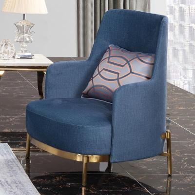 China High-resilience classic fabric modern chair wholesale metal legs armchair for sale