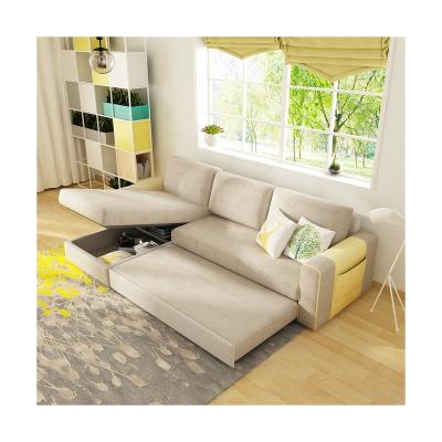 China New Arrival Extendable With Storage Function Living Room Furniture Corner Folding Sofa Bed Sofa for sale