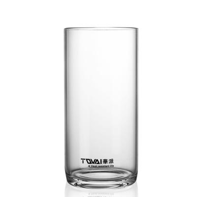 China TQVAI Contemporary Simple Short Food Grade Casual High Borosilicate Straight Clear Glass Mug for sale