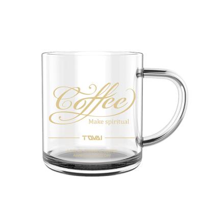 China TQVAI Heat Resistant Coffee Mug Restaurant Viable Transparent Glass Mug Food Grade Coffee Mug for sale