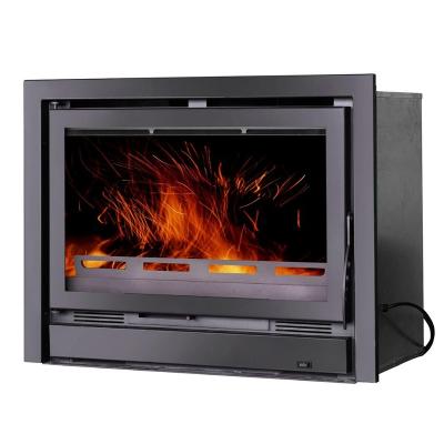 China Wood Stove Heater Fireplace Wood Trim-Insert Modern Black Indoor Wood Stove Home Burner Insert Equipment In Winter for sale