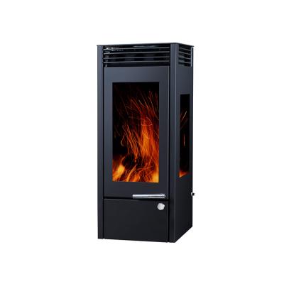 China Modern Compact 3 Sided Glass Wood Burning Biomass Stove Fireplace Heaters Compact Wood Burner For Home Use for sale