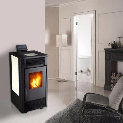 China Modern Freestanding Wood Pellet Stove LOLA With Side Boards Ceramic Home Indoor Heater Heating-Equipment for sale