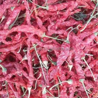 China New cultivation plant dry supplier tasting fragrant and spicy dry red line stem or stemless chili pepper line for sale