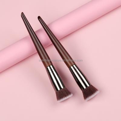 China Angular Blush OVW N12 Fashion Powder 1pcs Flat Foundation Brush Cosmetic Brushes Wooden Handle Synthetic Hair Wholesale Makeup Brushes for sale