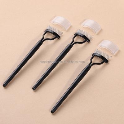 China OVW 1PCS Black Eyelash Makeup Brush Eyelash Brush Cosmetic Lash Separator Lightweight Durable Eyelash Curler Tool for sale