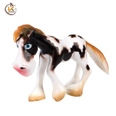 China Plastic Model Full Set Toy Abt Horse Poultry Farm Cow Model Toy Set Cute Farm Horse Farm Animal 9cm for sale