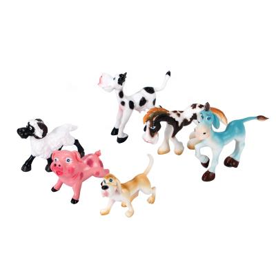 China Cheap Hot Sale Good Quality Small Plastic Animal Toys Farm Animal Model Set Toys Abt 9cm for sale