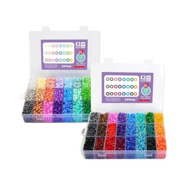 China DIY toys; Gifts Artkal Artwork Iron Perler Beads Soft Fuse Bead 5mm 48 Colors Tray Beads Hama Box for sale