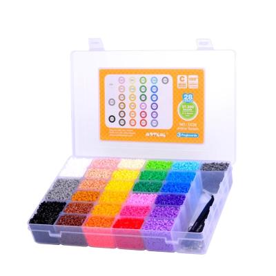 China DIY toys; Hot sale colorful diy bead set toys supplier artkal plastic beads kids gifts 28 colors toys hama beads for sale