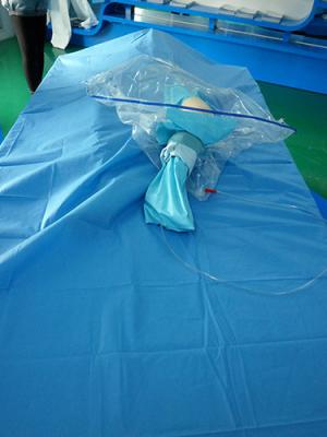 China Sterile surgical drapes,waterproof non-woven SMS suagical drapes with hole for hospital\beauty\lab for sale