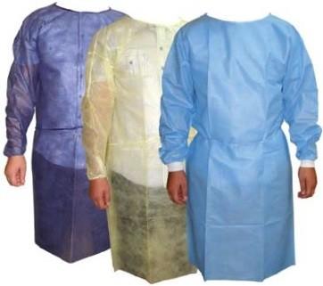 China Professional supplier of surgical isolation gown,PP or SMS,various colors and size,Used in hospitals for sale