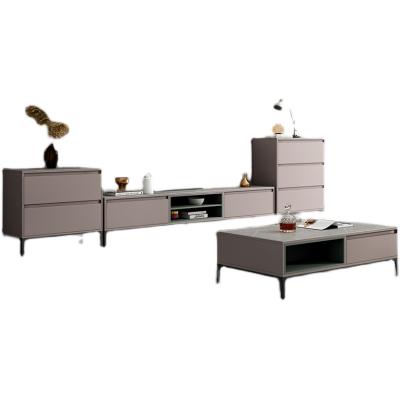 China (Others) New Adjustable Deign Home Luxury Furniture TV Stand Modern Living Room Furniture Table Set Coffee Table Set à venda