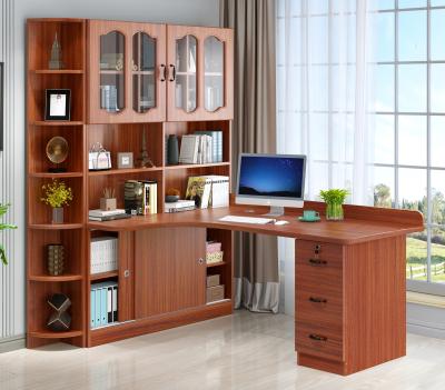 China Fashion Computer Desk Extendable Bedroom Desk With Bookcase Shelf Bedroom Furniture Living Room Desk for sale