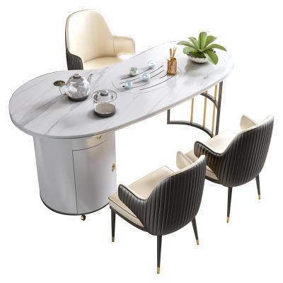 China 2021 Hot Selling Adjustable Dining Room Furniture Round Coffee Tables New Design (Other) Dining Table Set for sale