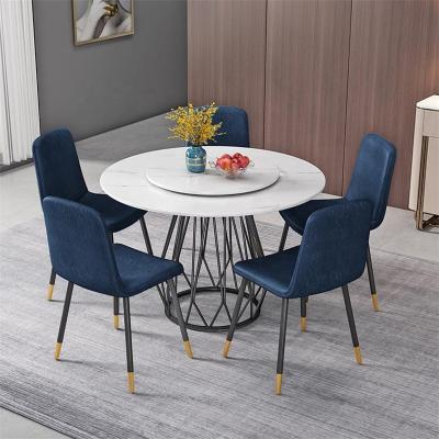 China 2021 New Design Living Room Furniture Gold Modern Marble Frame Adjustable Center Top Center Coffee Table Round Stainless Steel Dining Table Set for sale