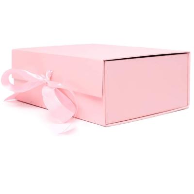 China Hot Sale Recycled Materials Eco Friendly Jewelry Gift Folding Paper Box For Packaging With Customized Logo for sale