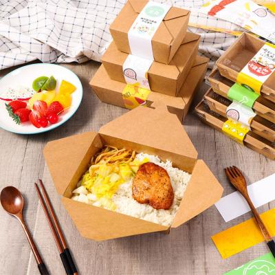 China Wholesale Cheap Price High Quality Food Grade Disposable Quick Take Out Food Packaging Paper Boxes for sale