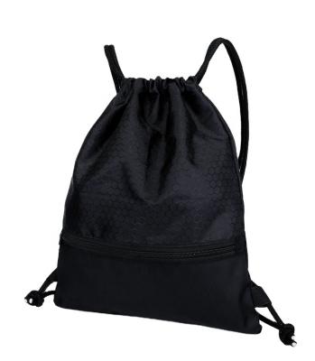 China Free sample recyclable hot sale cheap price high quality drawstring large capacity nylon sports bag for sale