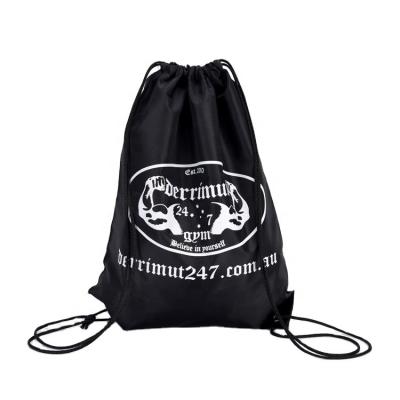 China Hot Sale Recyclable Cheap Eco-Friendly Polyester Drawstring Pouch Waterproof Shoulder Bag With Custom Logo for sale