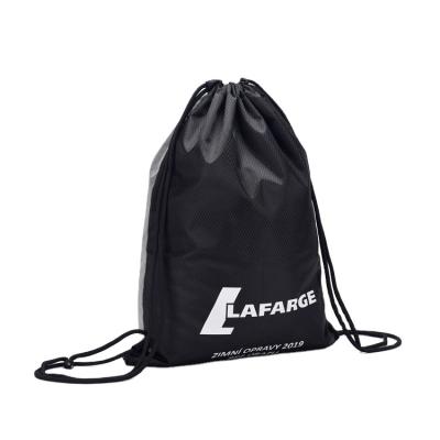 China OEM Anti-theft Drawstring Bag Packaging Polyester Custom Nylon Shopping Drawstring Bag With Logo for sale