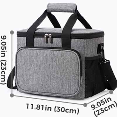 China Custom Logo Reusable Insulated Food Thermal Box Waterproof Cooler Bag With Handles for sale