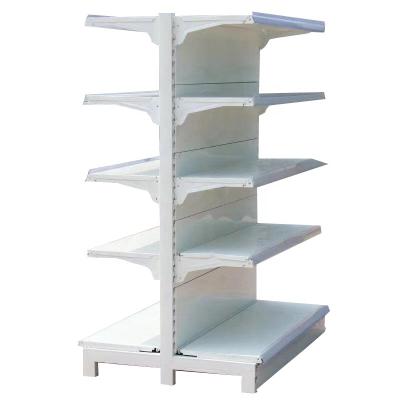 China Direct Selling Double Sided Metal Factory Price Good Supermarket Material Side Shelves for sale