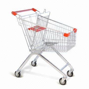 China Strong 4 Wheel Trolley Supermarket Shopping Cart for sale