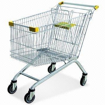 China Durable Asia Style Stainless Steel Trolley Shopping Trolley for sale