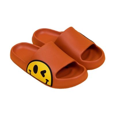 China Fashion Trend Summer Unisex Super Soft Smile Face Slides Thick Single Beach Sandal Indoor Slipper for sale