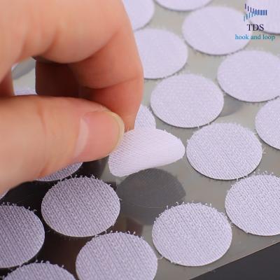 China Eco Friendly Self Adhesive Dots Roll , Die Cut Sticky Back Hook & Loop Dots for sale