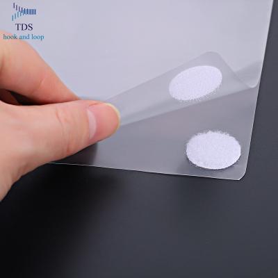 China Customized Size Hook And Loop Coins , Strong Adhesive Die Cut Sticky Dots Roll for sale