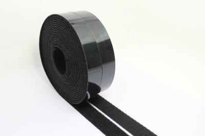 China Black 20mm Self Adhesive Hook And Loop Tape / One Sided Hook & Loop Fastening Tape for sale