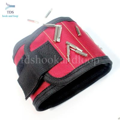 China Oxford Fabric Magnetic Tool Wristband / Adjustable Wrist Strap For Holding Screws for sale