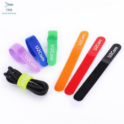 China Colorful Hook And Loop Fastener Tape / Self Locked Magic Wire Binder Cable Tie for sale