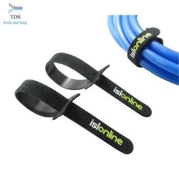 China Easy Wrapping Reusable Cable Ties , 100% Nylon Hook And Loop Cable Ties With Logo Custom for sale