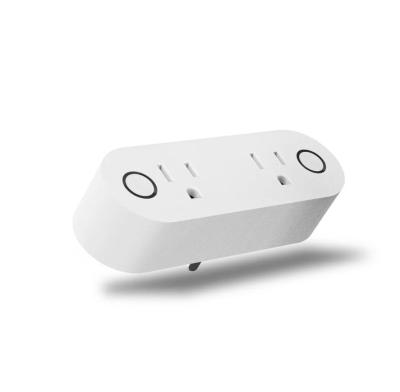 China Wifi 2-in-1 Compact Design 2.4 GHz Wi-Fi Smart Plug Remote Control It can be connected with most electrical appliances for sale